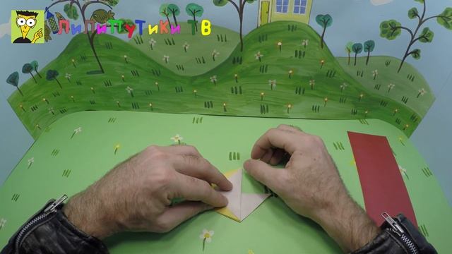 Оригами зонтик из бумаги - Лилипутики ТВ #оригами смотреть онлайн