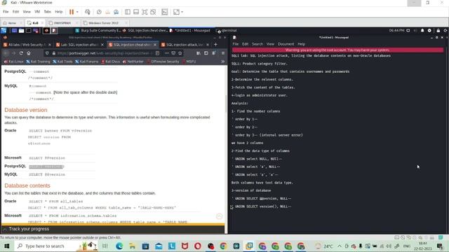 SQL Injection UNION attack-listing the database contents on non-Oracle databases||Portswigger||Hind смотреть онлайн