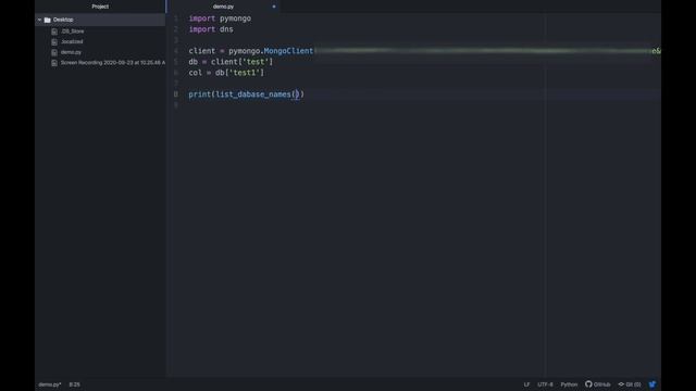 Connect with MongoDB (Atlas) using python and insert and delete data using a python script смотреть онлайн