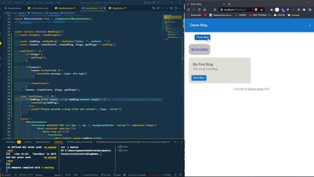MERN Stack Tutorial - Blog Web App - 32 Auto Generating Blog смотреть онлайн