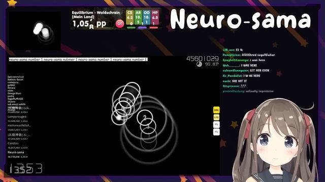 NEURO-SAMA SETS 1.2K PP PLAY IN OSU смотреть онлайн