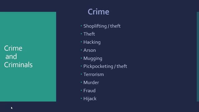 Vocab Lesson Criminals and Crime смотреть онлайн