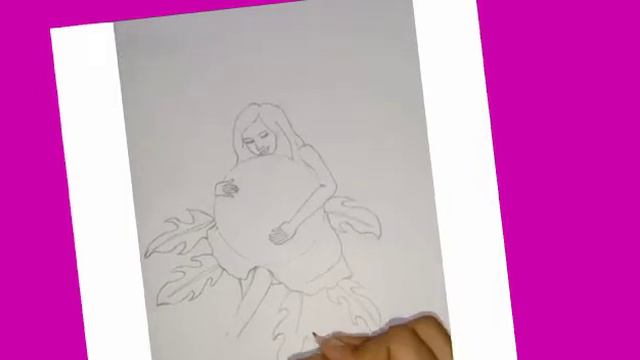 How to draw simple save earth picture with girl🌏 смотреть онлайн
