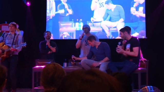 Jbland 2   Singing Hallelujah -- Jason, Rob, Reeve Carney, Sasha Roiz, Tom Ellis And D