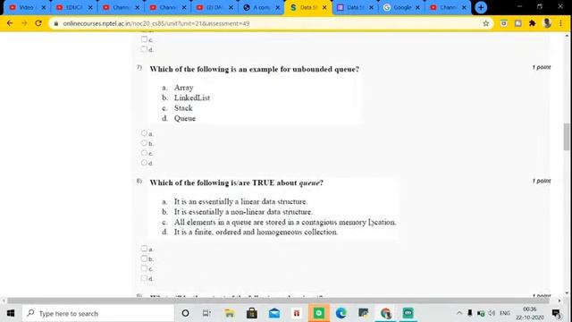 NPTEL WEEK 6 ASSIGNMENT LIVE USING ( DATA STRUCTURE AND ALGORITHM) смотреть онлайн