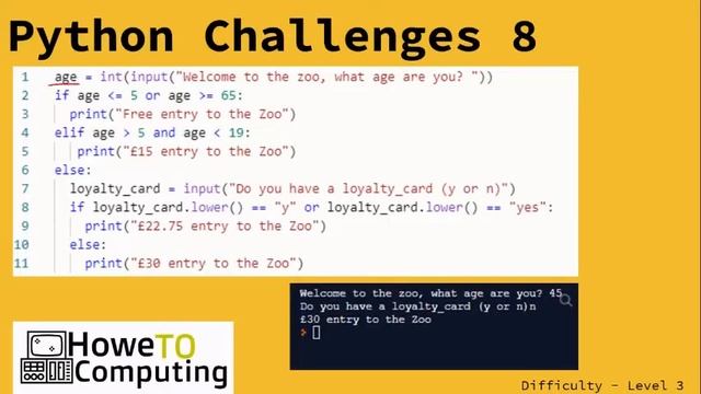 Python challenges level 3 challenge 8 смотреть онлайн