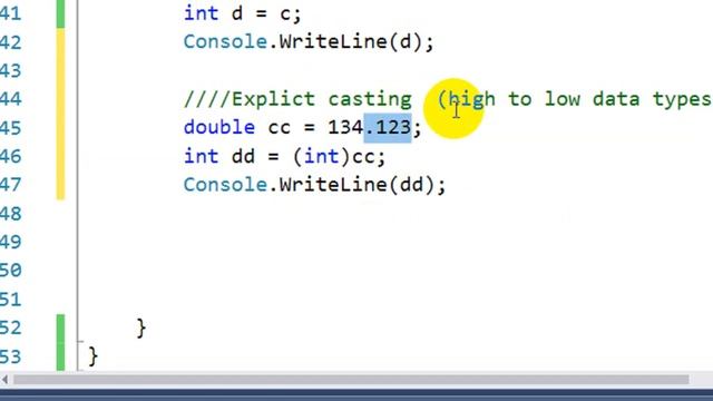 Type Safe , Convert Class , Casting (implict &Explict), Parse() and TryParse() method in C# смотреть онлайн
