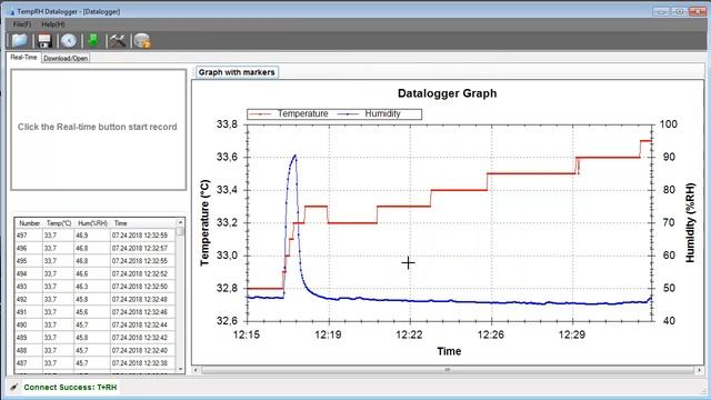 DT191A регистратор температуры и влажности, работа в режиме регистратора смотреть онлайн