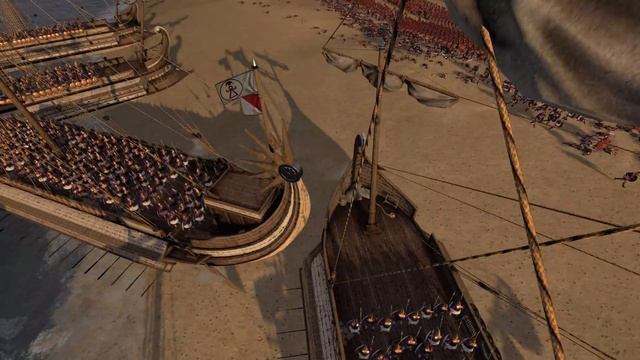 MASSIVE NAVAL LANDING - Total War ROME 2 смотреть онлайн