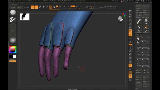 Применение  Backface Masking в ZBrush