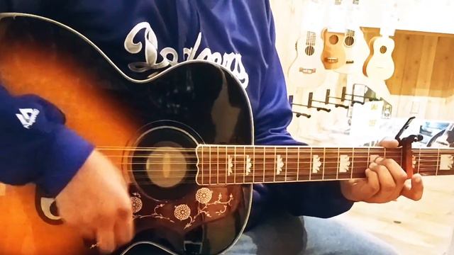 My sweet lord on an epiphone sj200 12 string acoustic guitar. смотреть онлайн