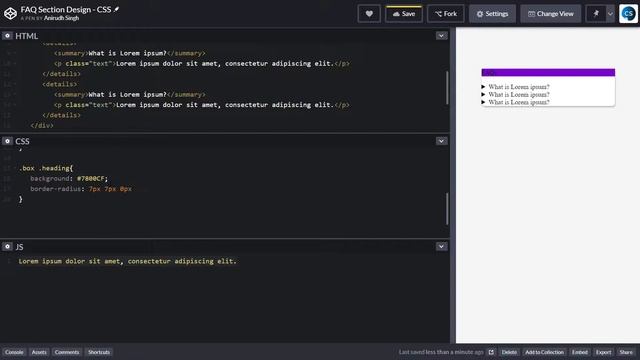 FAQ Section Design | Only HTML & CSS смотреть онлайн