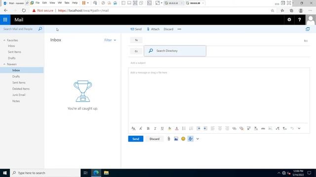 How to Access OWA (Outlook Web Access) by Web browser in Exchange Server 2019 CU12 смотреть онлайн