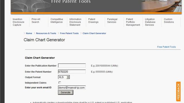 Claim Chart Generator смотреть онлайн