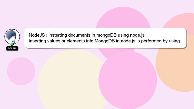 NodeJS : insterting documents in mongoDB using node.js смотреть онлайн