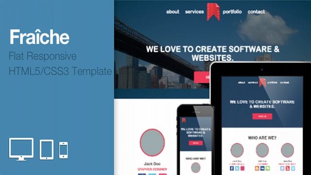 Fraiche - Flat One-Page Portfolio Bootstrap Template | Themeforest Website Templates and Themes смотреть онлайн