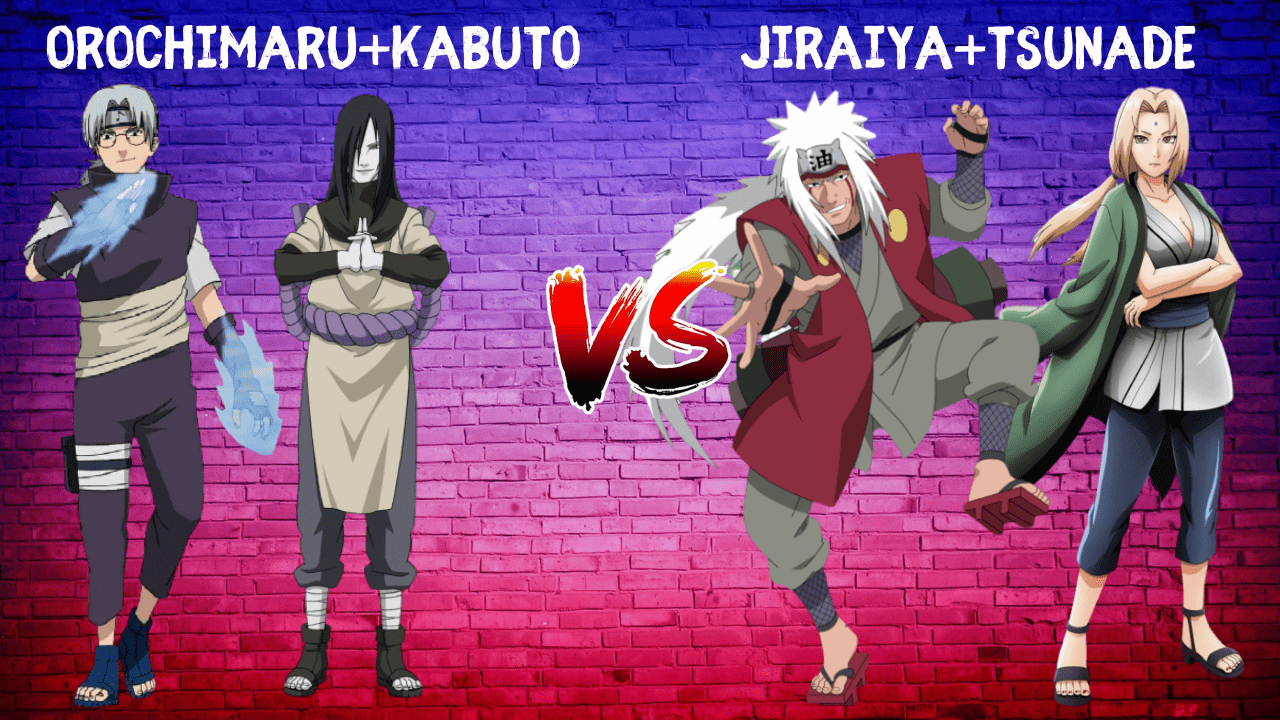 Who Is Strongest? Orochimaru+Kabuto Vs Jiraiya+Tsunade