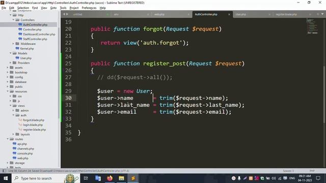 #6 Custom validation on registration form into database | Sacco Management System in Laravel 10 смотреть онлайн