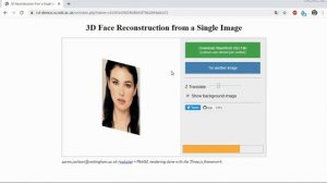 3D модель лица по фотографии