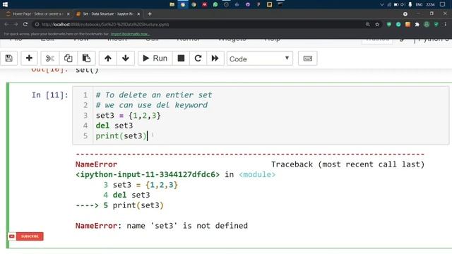 Set - Data Structure in Python смотреть онлайн