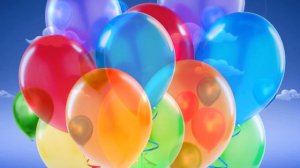 Анимационный видео фон - Небо и воздушные шары