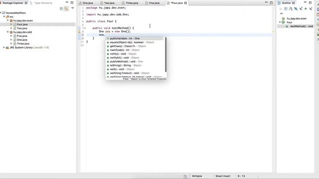 Java Access Modifiers смотреть онлайн