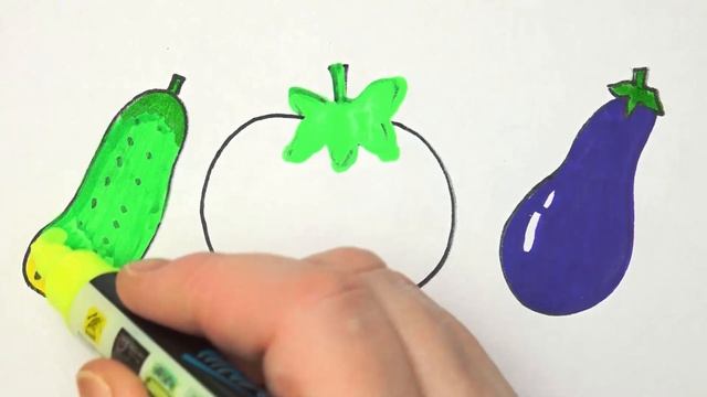Drawing vegetables for children|Bolalar uchun sabzavotlarni chizish|Рисование овощей для детей смотреть онлайн