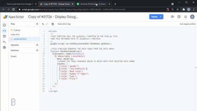 How to pull data from Google Sheets to HTML table смотреть онлайн