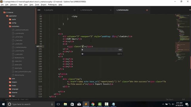 Tutorial Codeigniter 3 Select SUM & COUNT With Mysql #27 смотреть онлайн