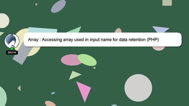 Array : Accessing array used in input name for data retention (PHP) смотреть онлайн