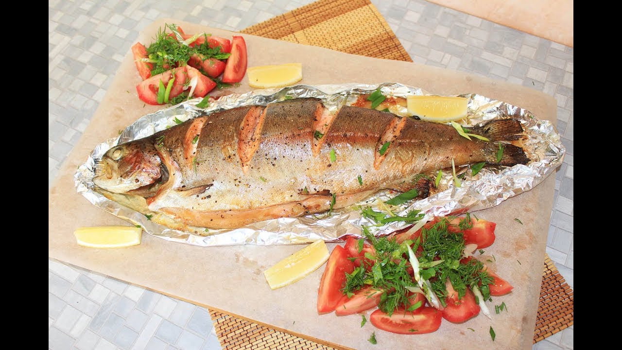 Как приготовить форель в духовке?!Форель, запеченная в духовке. смотреть онлайн