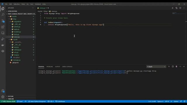 Creating an Application in a Django Project смотреть онлайн