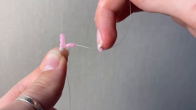 колечко с бантиком из бисера | Anastasia Glukhova | смотреть онлайн