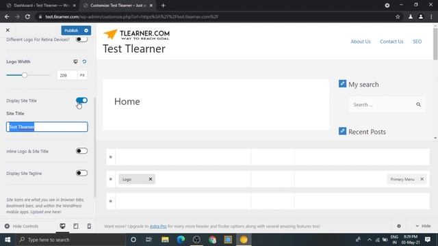 How to add Logo, Site identity, and Tagline in WordPress website | WordPress Tutorial 2021 смотреть онлайн