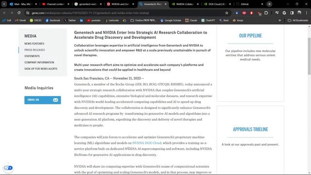 NVIDIA - GENENTECH partnership: A milestone in biomedical research ? смотреть онлайн