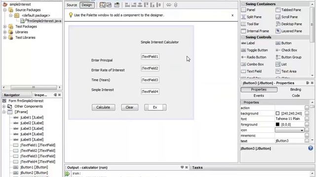 Simple Interest Calculator : Using Netbean IDE 6.1 смотреть онлайн