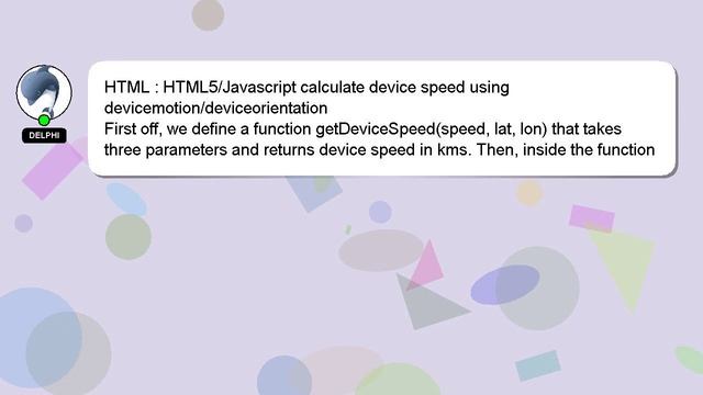 HTML : HTML5/Javascript calculate device speed using devicemotion/deviceorientation смотреть онлайн
