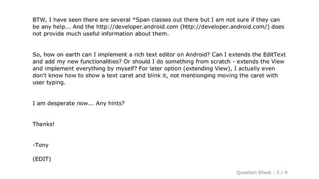 Android : Implementing a rich text editor in Android? смотреть онлайн