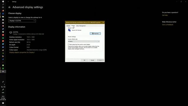 How to override monitor refresh rate (Windows 10) смотреть онлайн