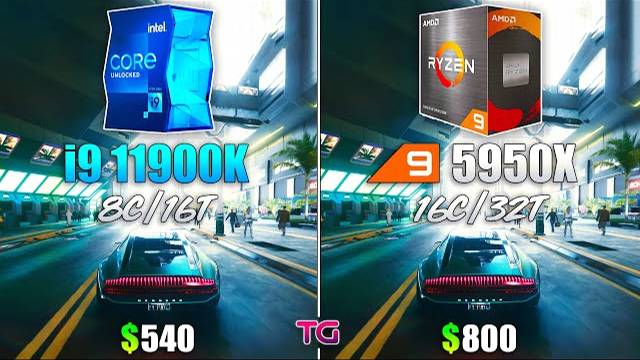 Core i9 11900K vs Ryzen 9 5950X - Test in 8 Games смотреть онлайн