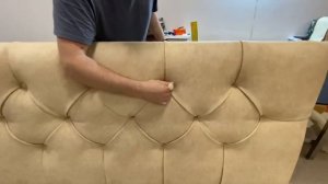 Перетяжка изголовья кровати. Каретная стяжка | Воркута Мебель