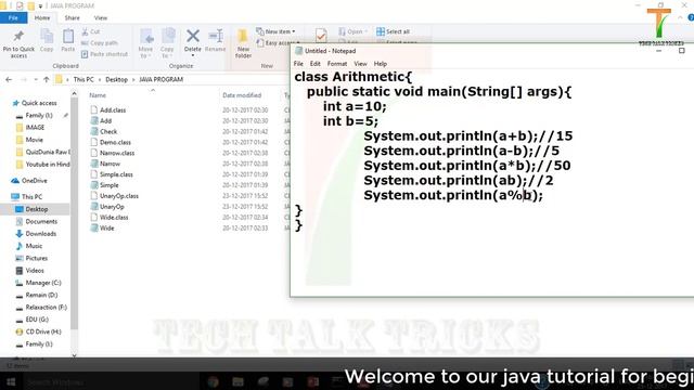 Arithmetic Operators in java | Part - 8.2 | Java Tutorial | Tech Talk Tricks смотреть онлайн