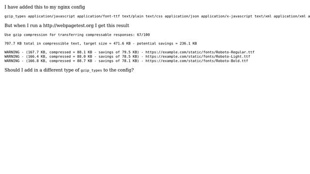 DevOps & SysAdmins: Nginx not compressing tff files смотреть онлайн