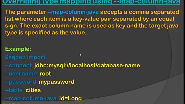 What is Overriding type mapping in Apache Sqoop? || --map-column-java and --map-column-hive mapping смотреть онлайн