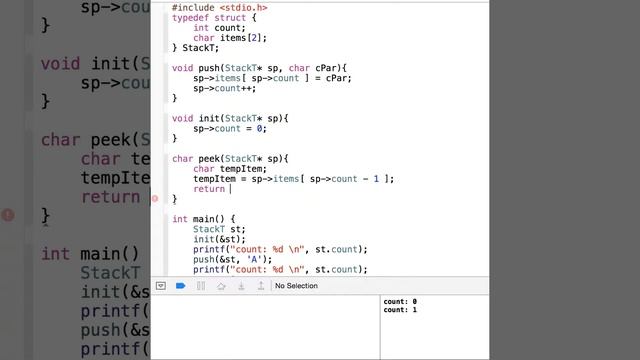 stack using array 2 peek смотреть онлайн