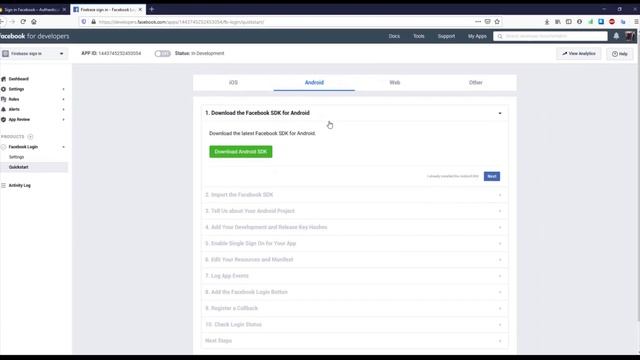 Sign in with Facebook + Firebase - Connect Facebook App to Firebase | Part 3 смотреть онлайн