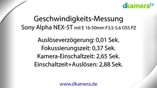 Sony Alpha NEX-5T Test (3/7): Geschwindigkeit