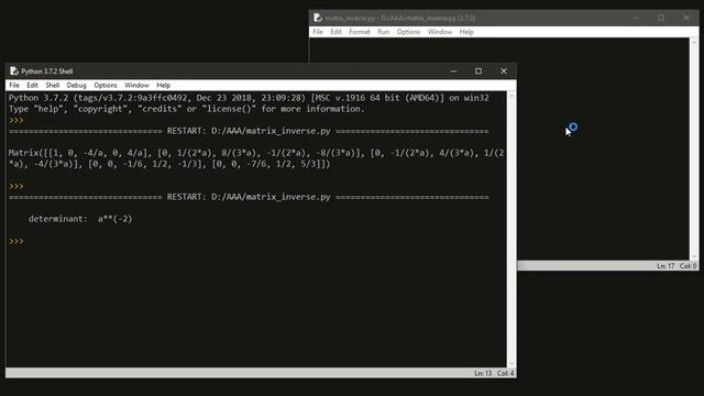 Python Programming for Fun - Sympy Matrix Inverse смотреть онлайн