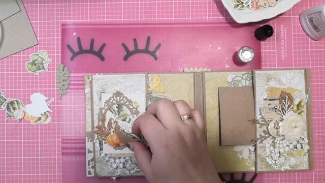 Мастер класс осенний мини альбом / Простой и легкий переплет/ Скрапбукинг смотреть онлайн