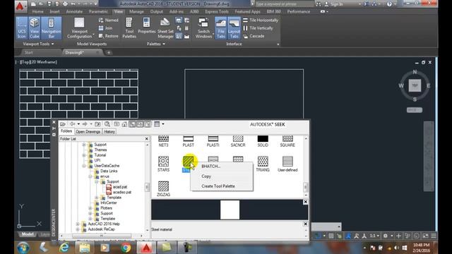 AutoCAD I 23-21 Hatching Using DesignCenter смотреть онлайн
